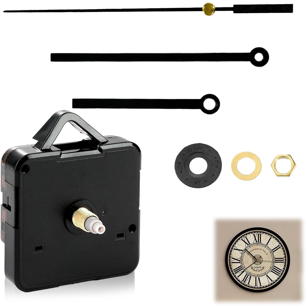 Solidchoice - Klok Mechanisme voor Wandklokken met Lange en Korte Assen