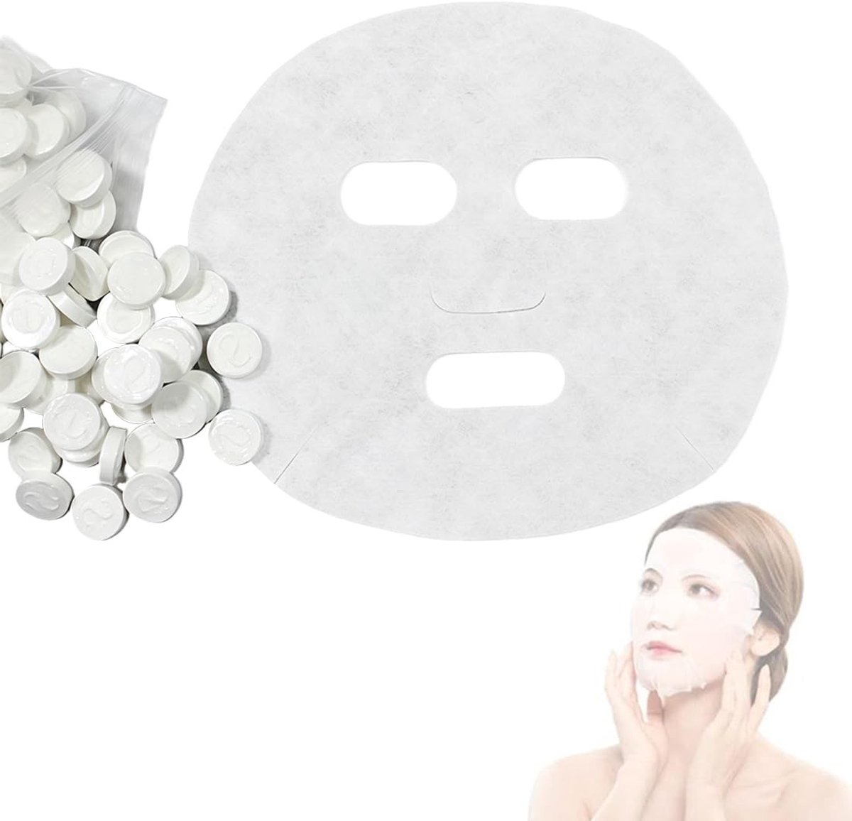 Solidchoice - Set van 35 Gecomprimeerde Gezichtsmaskers voor Huidverzorging