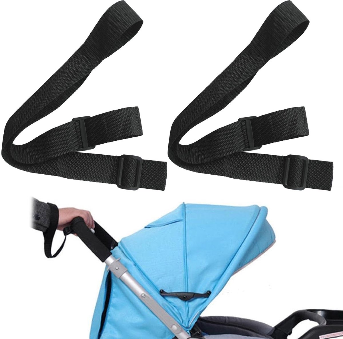 Solidchoice - Verstelbare Veiligheidsgordel voor Kinderwagens, 2 Stuks