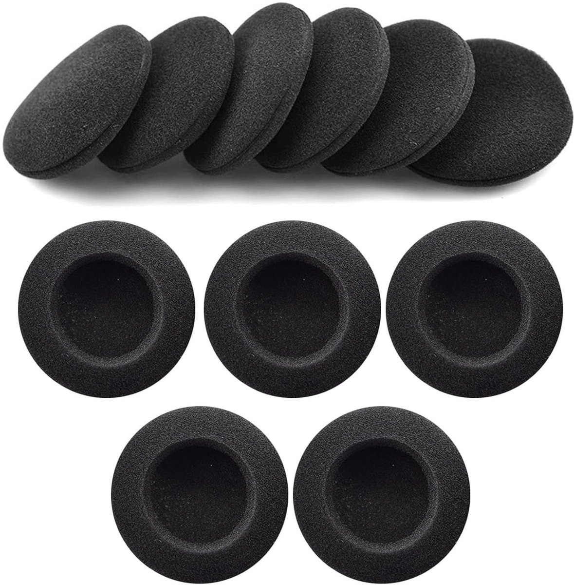 Solidchoice - Set van 10 Vervangende Oorkussens voor Hoofdtelefoons (Zwart)
