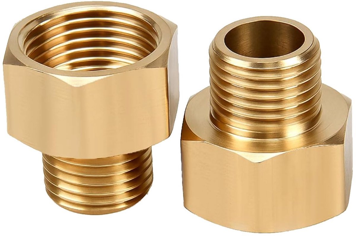 Solidchoice - 2 Stuks Messing Koppelingen voor Gasleidingen met Draad