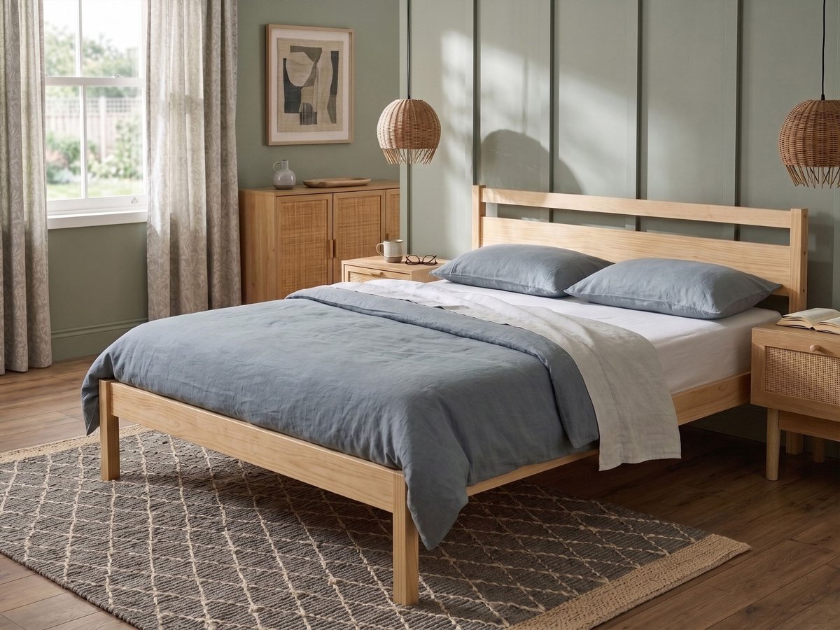 Beliani Mercurer bedframe dennenhout 160x200 cm, productfoto via bol
