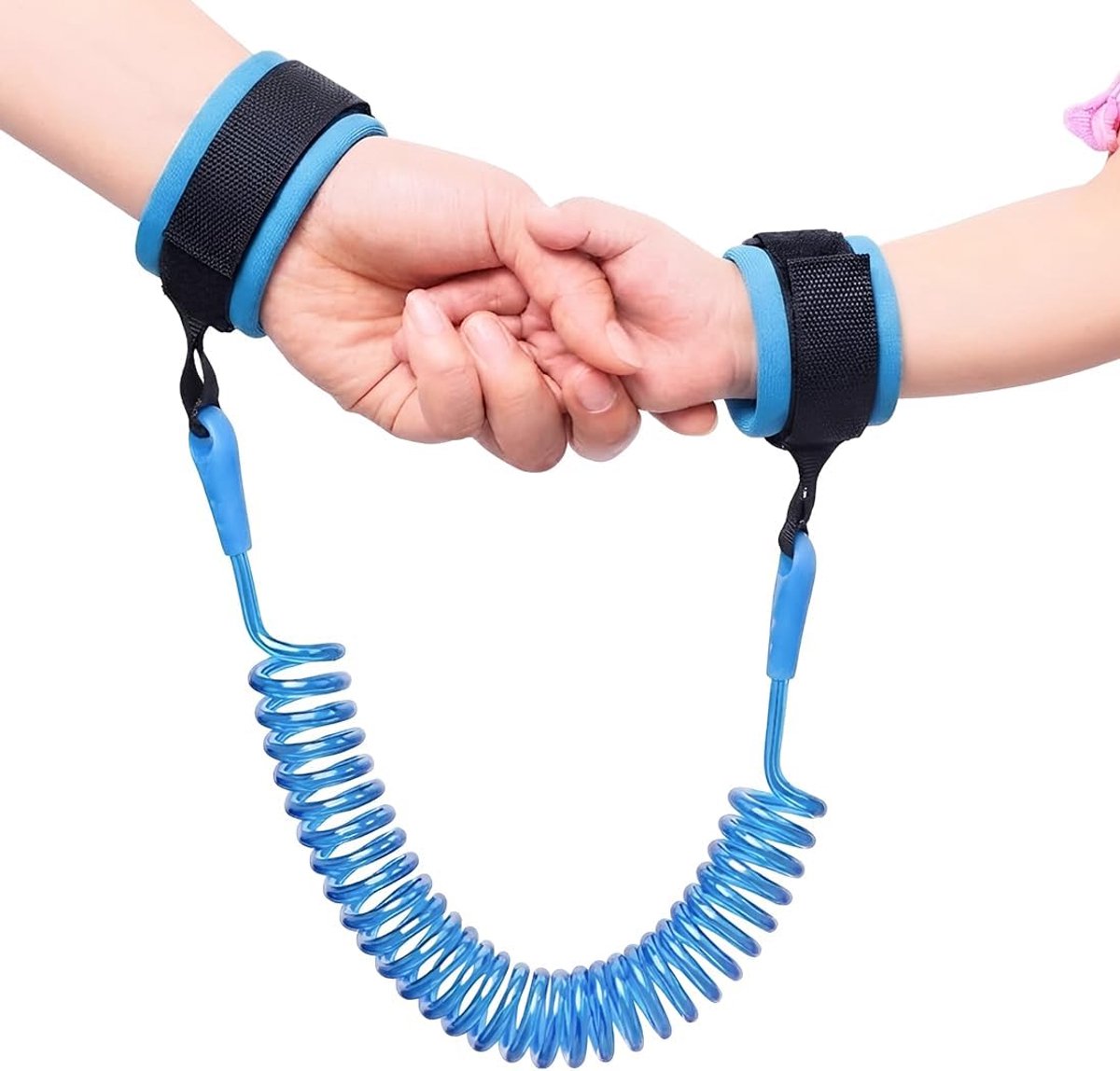 1 x anti-verlies armband voor kinderen, blauw, veiligheidsgordel van kunststof, 2 m, voor kinderen van 2-6 jaar om te - ShopVlot