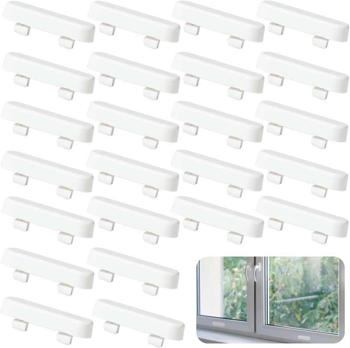 40 Stuks Raam Slot Kappen, Afvoerputdeksels, Vervangende Waterdichte Kappen voor Plastic en Aluminium Profielen, Ideaal voor Raamframes en Ventilatie
