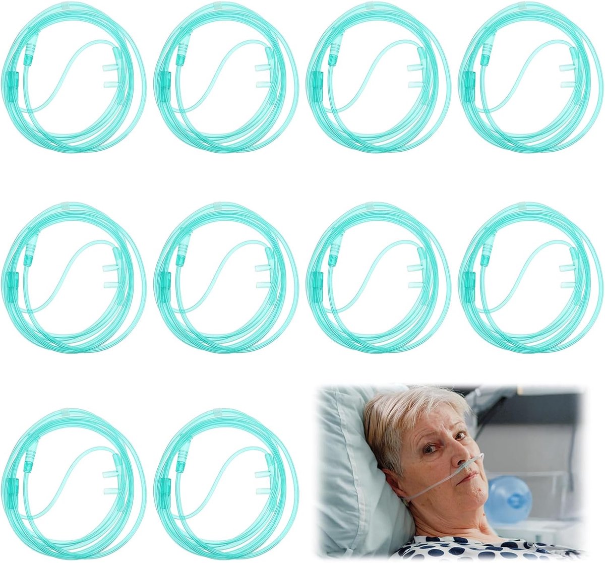Nasal oxygen tube 2m - silicone - comfortabel en duurzaam - ideaal voor ademhalingszorg - ShopVlot
