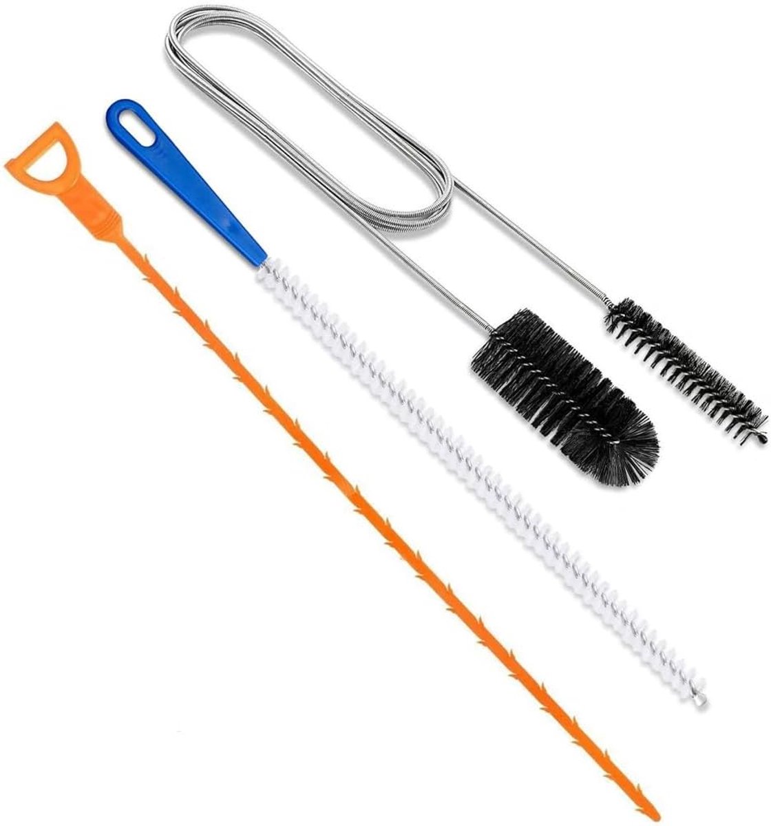 Afvoerreiniger spiraalset 200 cm - 3-delige buisreinigingsset - duurzame materialen - grondige afvoerreiniging - ShopVlot