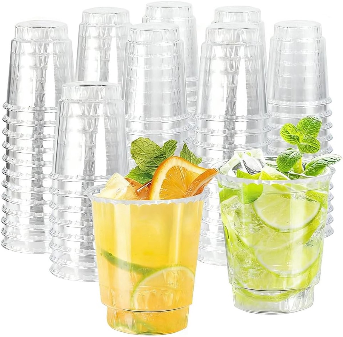 Plastic bekers 0.2L - herbruikbaar - transparant - perfect voor feesten - ShopVlot