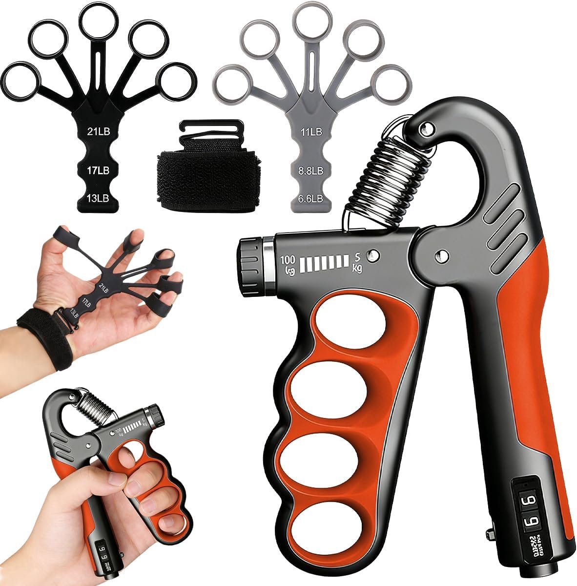 hand trainer - verstelbaar - ergonomisch ontwerp - versterkt gripkracht - ShopVlot