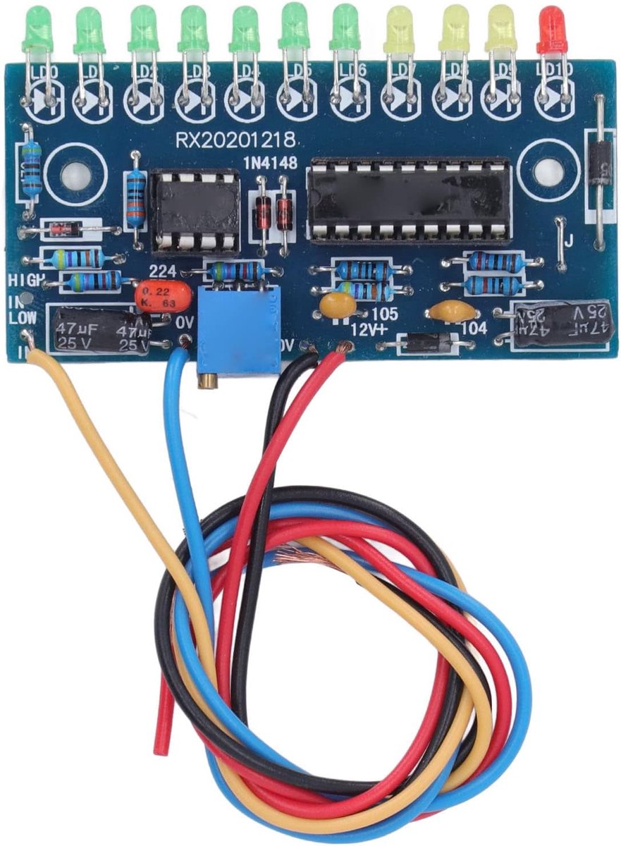 LED indicator 10-segmenten - DIY kit - Elektronische geluidspectrum analyser - Ideaal voor leren elektronica - ShopVlot