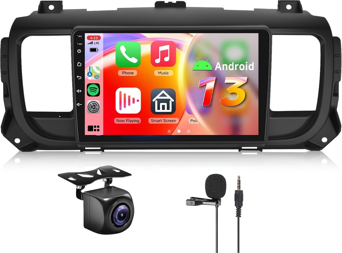 Auto radio 9 inch - 128GB opslag - Android Auto en WiFi - Geschikt voor Citroen Jumpy 3/Peugeot Expert/Toyota Proace - ShopVlot