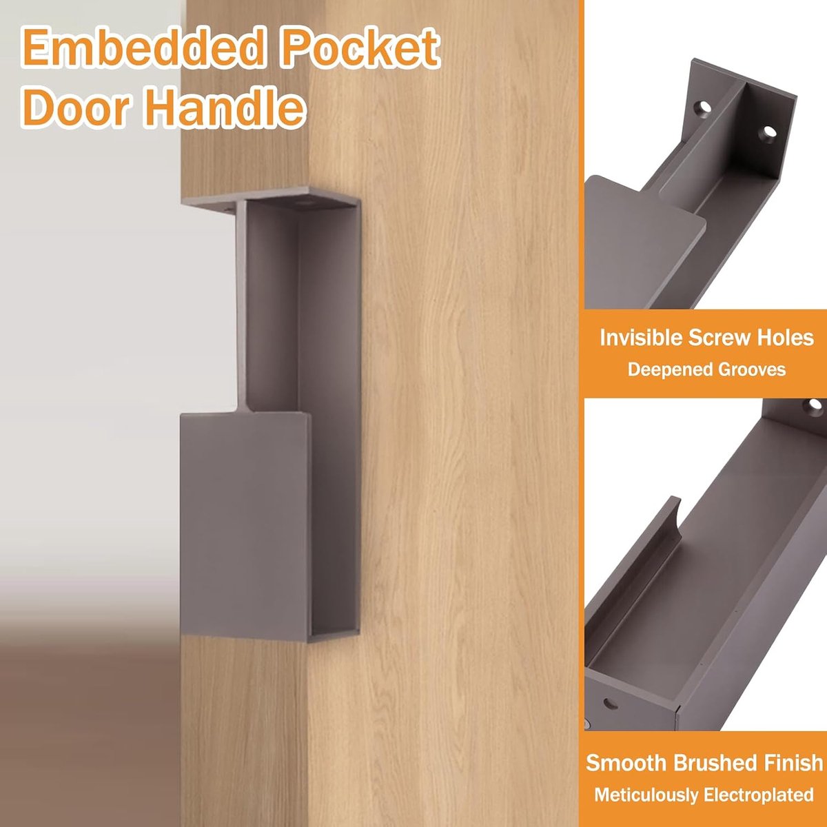 Deurschuifhandgreep - Hoogwaardige aluminiumlegering - Comfortabele grip - Ideaal voor schuifdeuren - ShopVlot