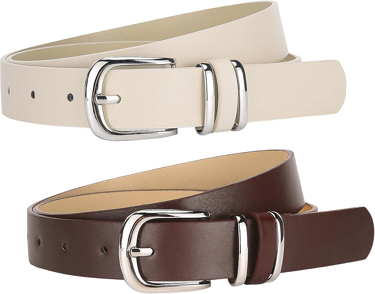 Damesleren riem 103 × 2.8 cm - polyurethaan - modieuze gesp - ideaal voor spijkerbroeken - ShopVlot