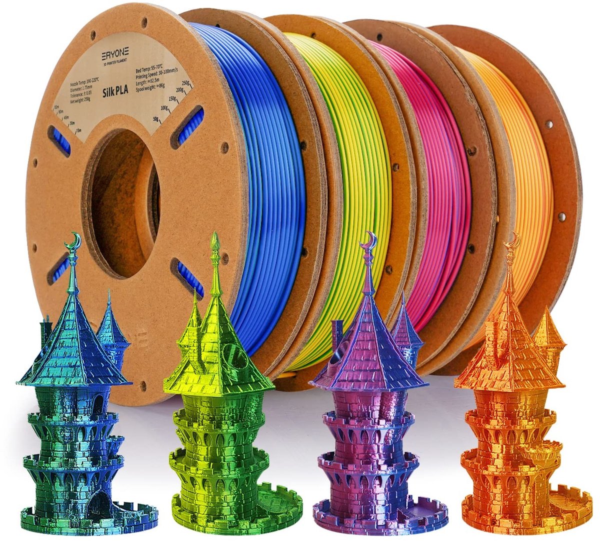 Solidchoice - Dual Two-Tone Silk PLA Filament voor 3D Printers, 1.75mm