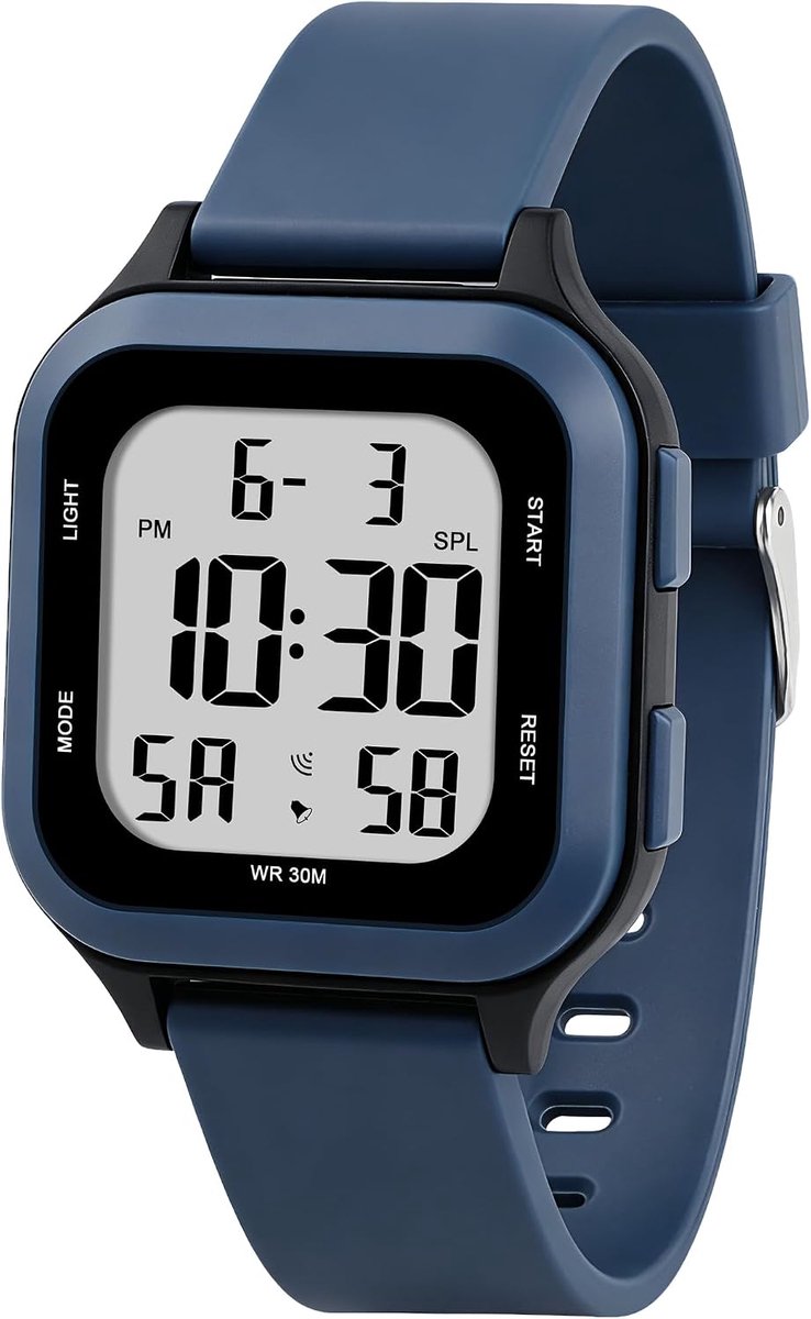 Digitaal kinderhorloge 30 m waterdicht - met licht, wekker en timer - ideaal voor outdooractiviteiten - ShopVlot