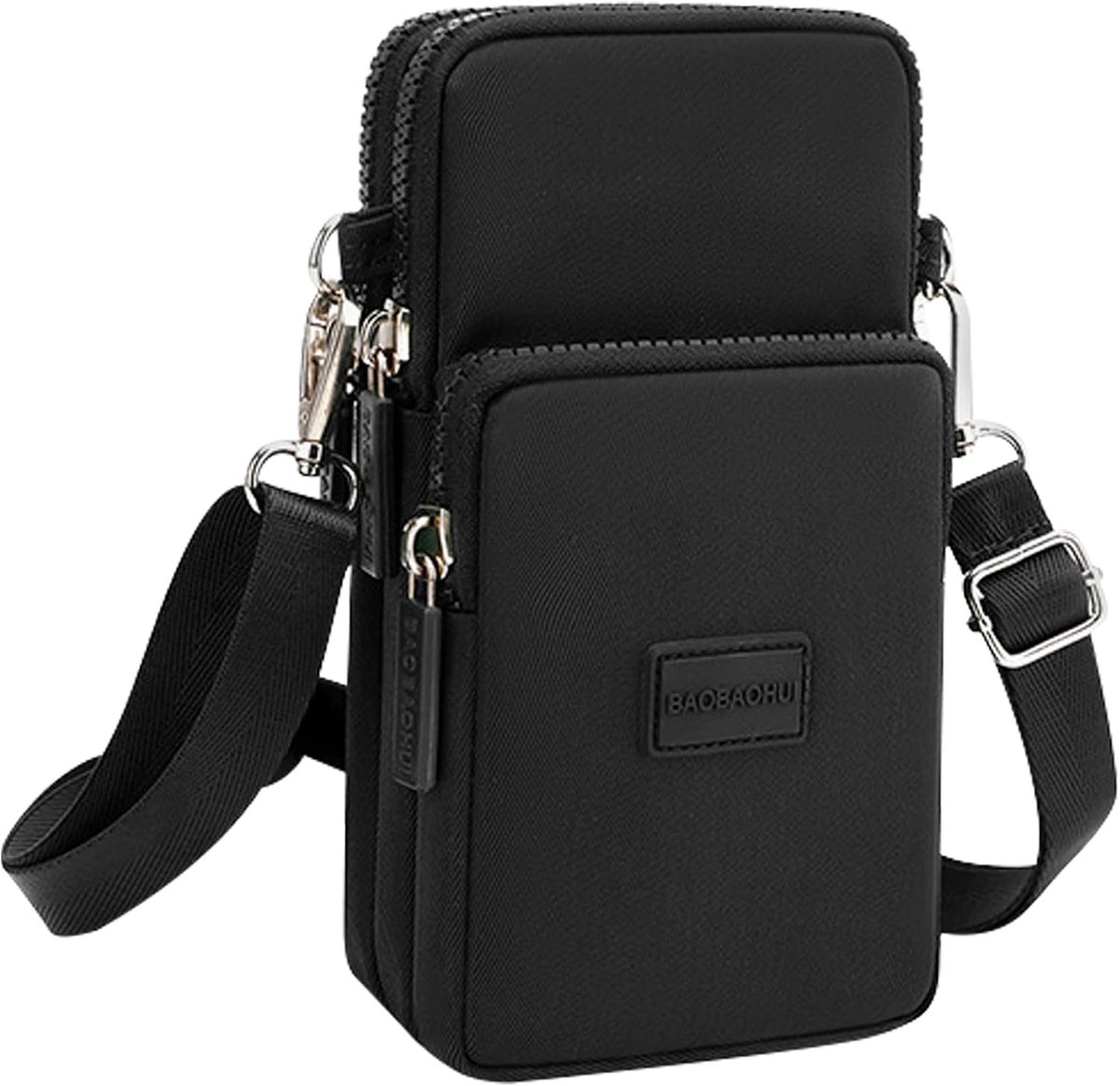 Crossbody tas mobiele telefoon - nylon schoudertas - verstelbare schouderband - ideaal voor onderweg - ShopVlot