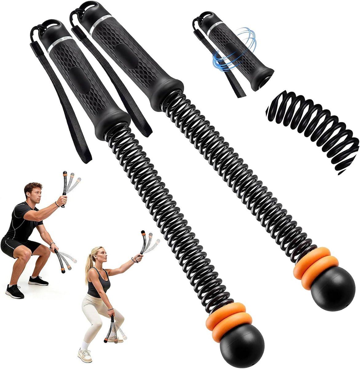 Ropeless Battle Rope - 2 Stuks - Verstelbare Gewichten - Volledige Lichaamstraining - ShopVlot