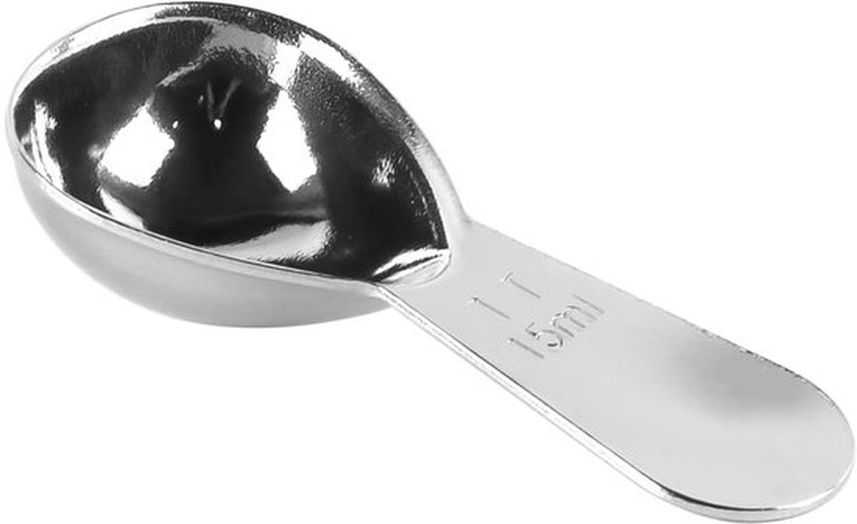 Koffielepel 2-Pack - Roestvrij Staal - 15 ml/30 ml - Professioneel Ontwerp - Hygiënisch - Comfortabele Handgreep - Koffiemaatlepel