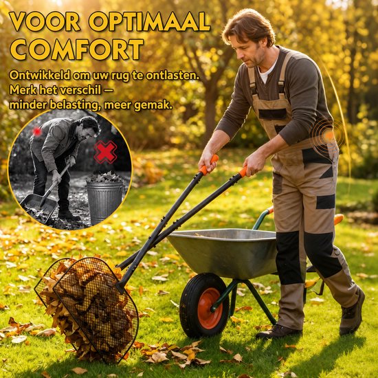 Arvioo‑bladhark‑105cm‑ijzer‑tuingereedschap‑voor‑bladeren‑en‑gras — afbeelding 2