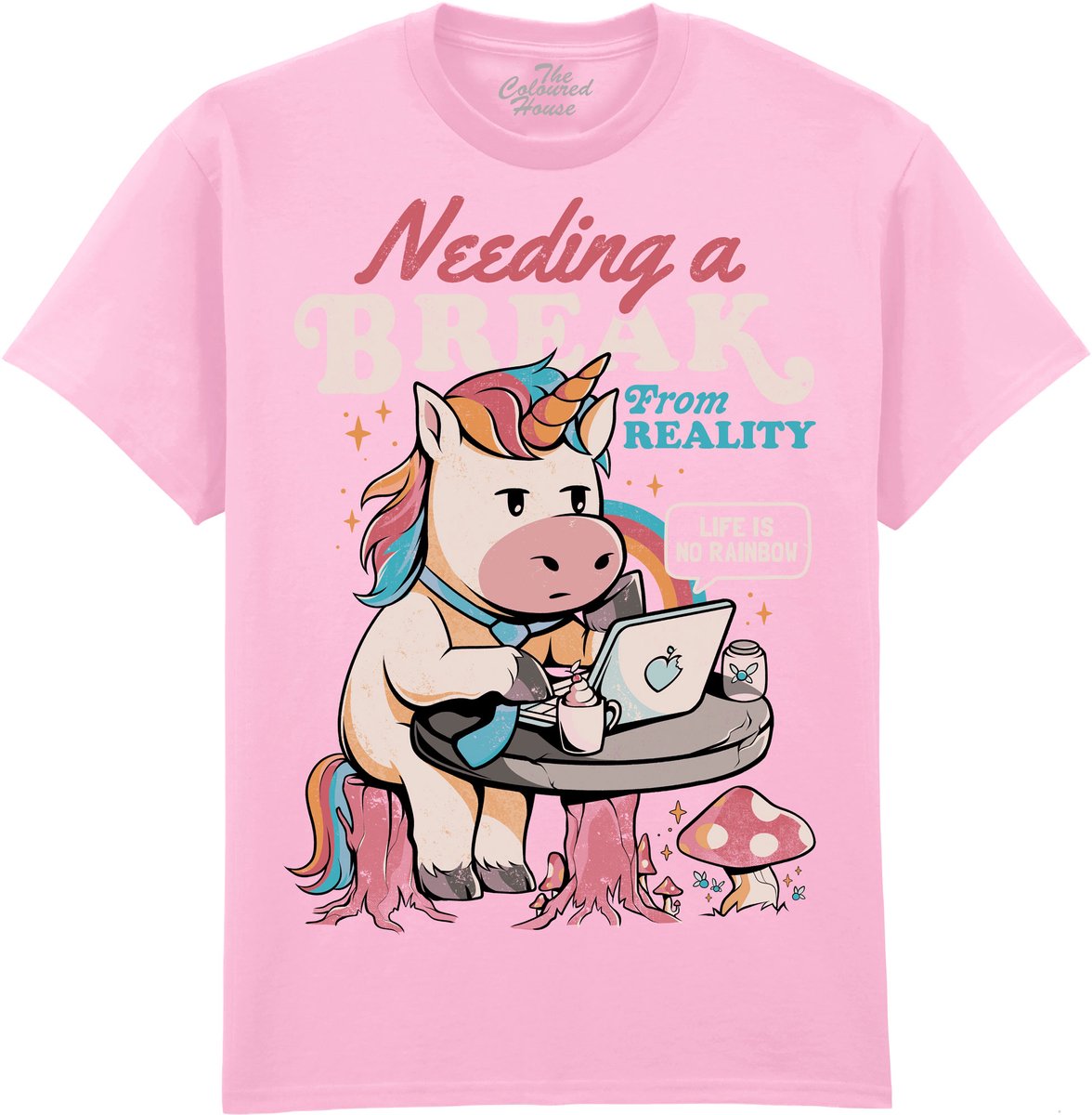 Eenhoorn Needing A Break From Reality The Coloured House T-shirt XL