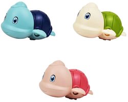 Casalora – Set van 3 Baby Bad Speelgoed – Schattige Schildpad Figuren, Rood, Groen en Donkerblauw, Leuk en Educatief Baby Bad Speelgoed voor 0-3 Jaar