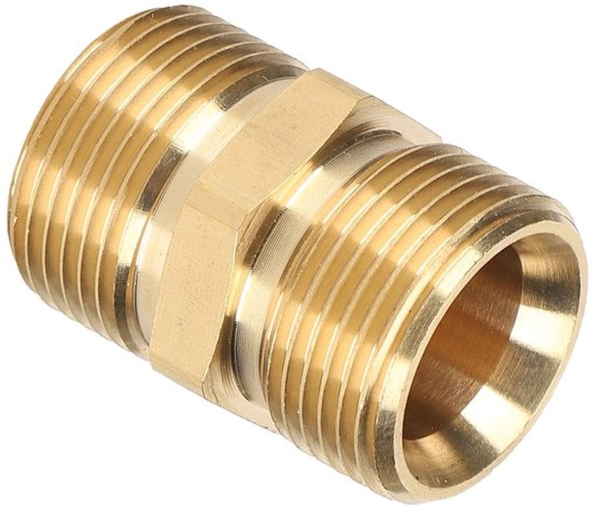 Brass High Pressure Sprayer Adapter - 14mm Slangverbinder - Voor Hogedrukreinigers - Duurzaam Materiaal - Waterbesparend - Voor Effectiev...