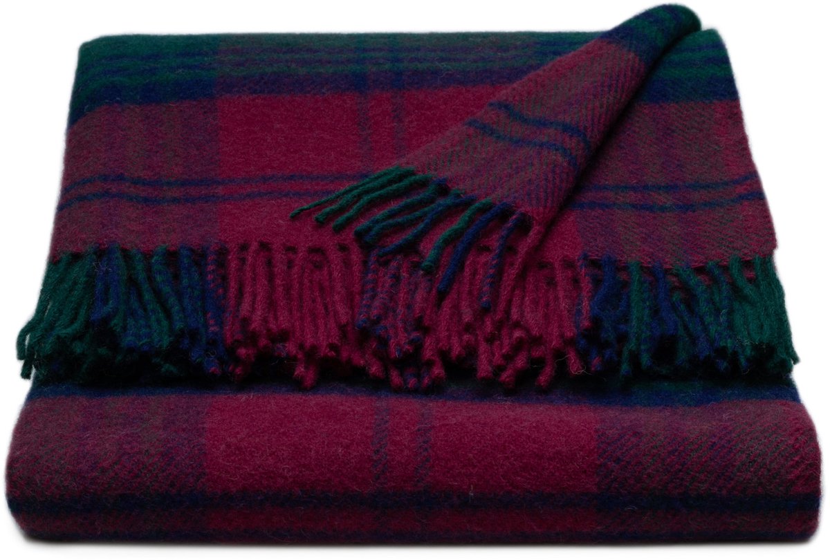 WOOOL Luxury Plaid - TARTAN (Lindsay) - 150x183cm
