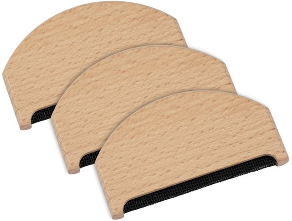 Scheerapparaat Ergonomisch Ontwerp - Wollen Kam - Kasjmier Kam - Anti-Pilling Tool - Borstel voor Kleding - Houten Beukenhout 7,7 x 4,5 cm - Pluizenverwijderaar