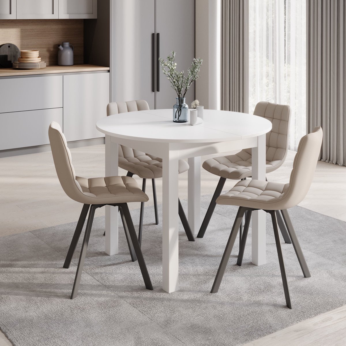 Meubella - South - Eetkamertafel - Wit