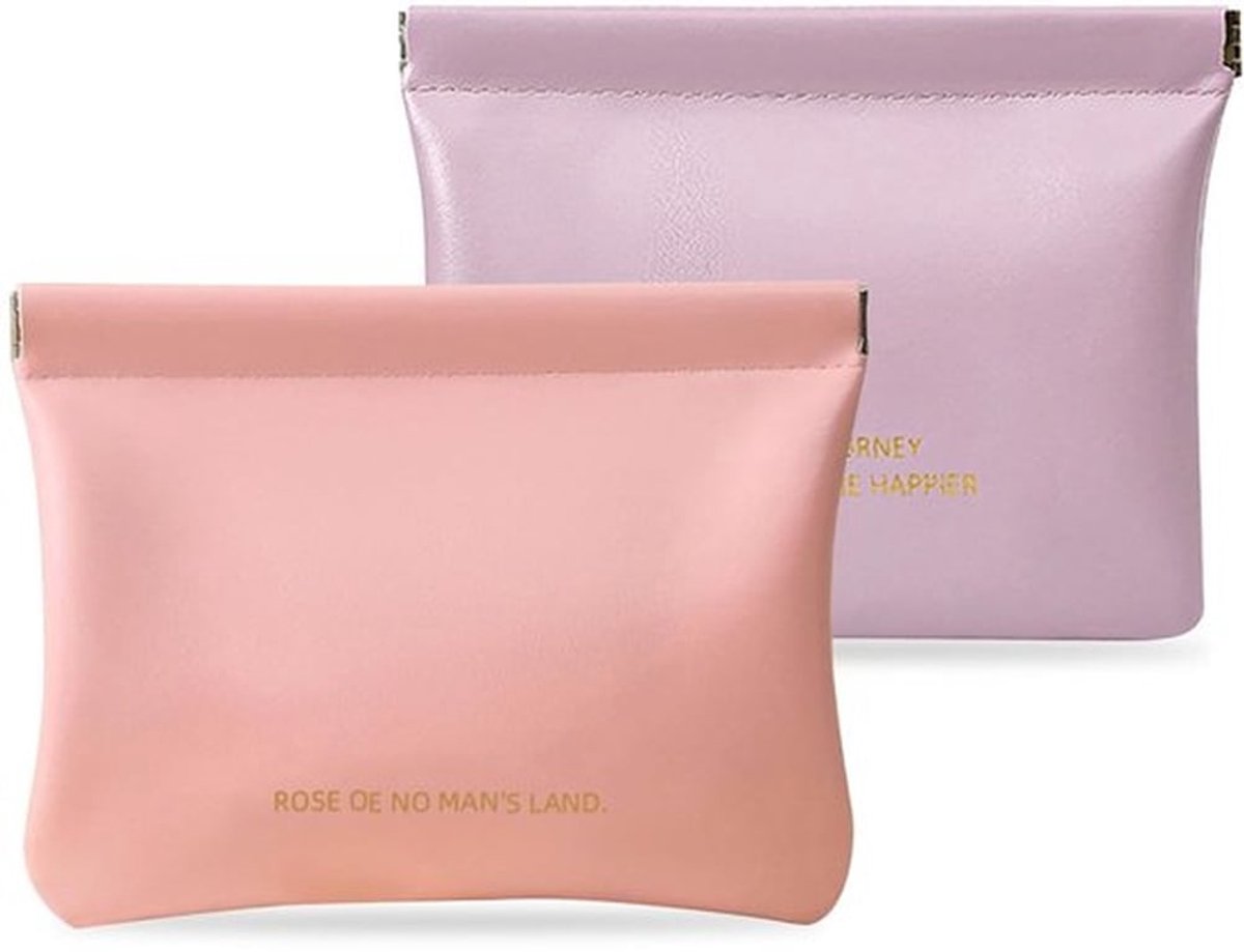 Make-uptas Klein - Waterdicht - Make-uptas met Spiegel - Make-uptas Dames - Make-uptas Organizer - Hoogwaardig PU-Materiaal - Perfect voor Reizen - Cosmetica Tas