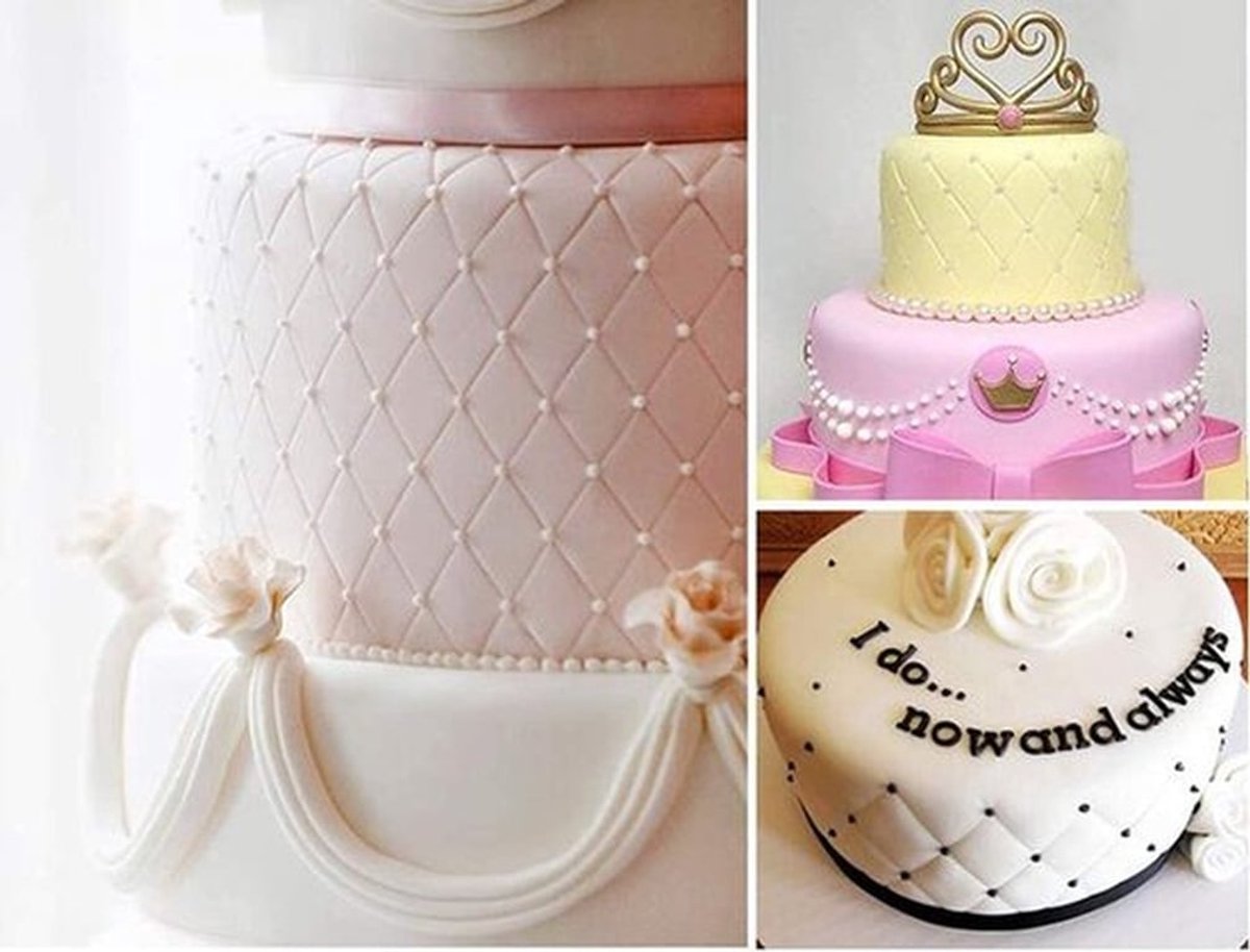 Fondantmat 8 Stuks - Taartdecoratie - Bakgereedschap - Kunststof - Eenvoudig te gebruiken - Afmetingen 30 x 16 cm - Bakmat