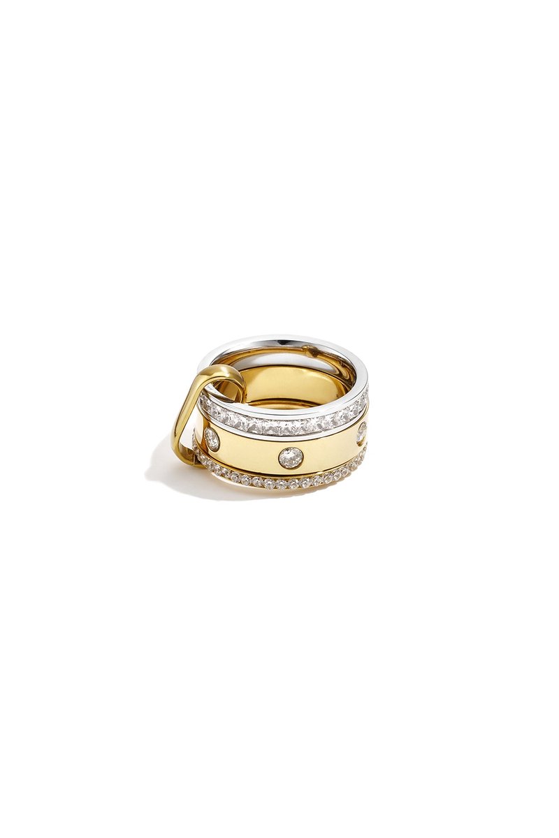Lumina - Ring - Zirkonia & Stainless Steel - - Goud