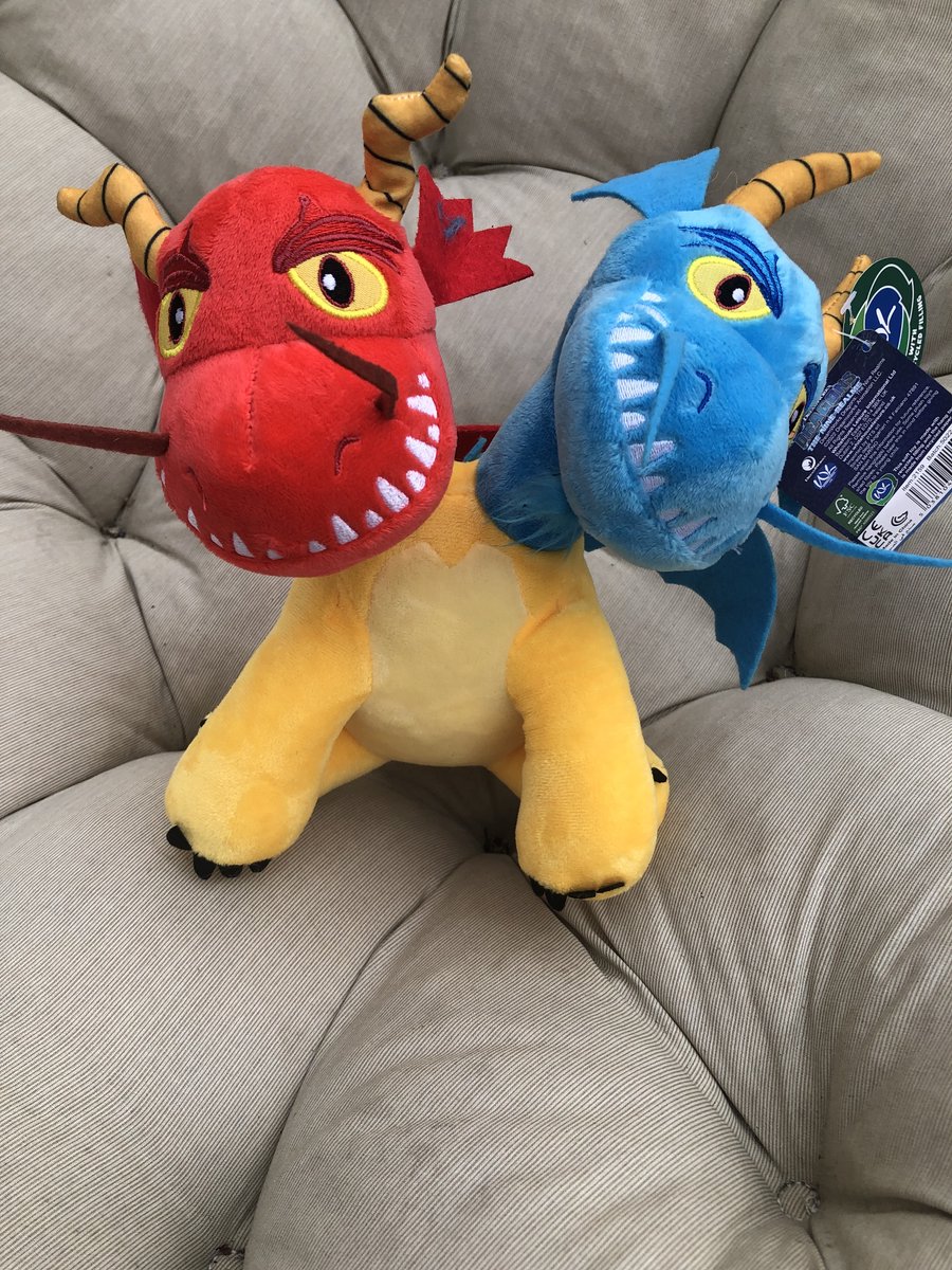 Hoe tem je een Draak - Wu & Wei knuffel - 27 cm - Pluche - Dreamworks Dragons The Nine Realms