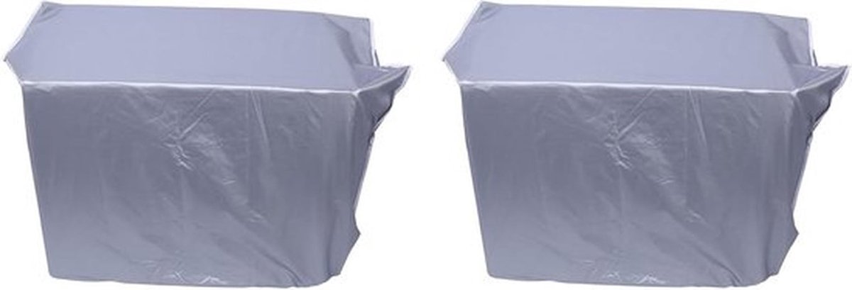 Airconditioning hoes - Stof - Waterdicht - Oxford Doek - Buiten - Wasbaar - Slijtvast - Geschikt voor airconditioners - Grijs - 2 Stuks - Waterdichte Airconditioner Hoes - Oxford Doek - Airco Afdekking - Beschermhoes - Grijs - 2 Stuks
