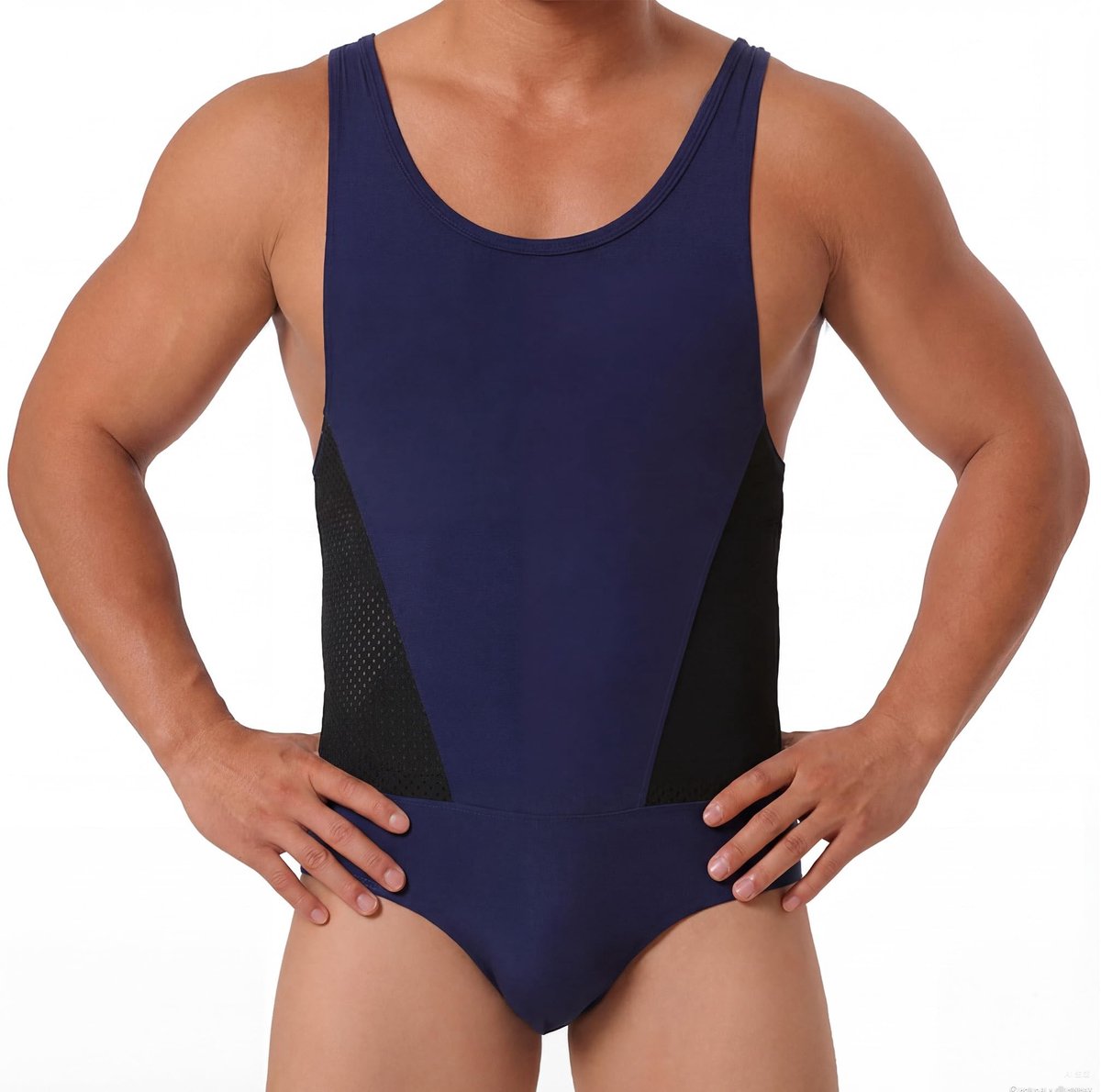 Solidchoice - Mouwloos Sport Jumpsuit voor Heren Marineblauw