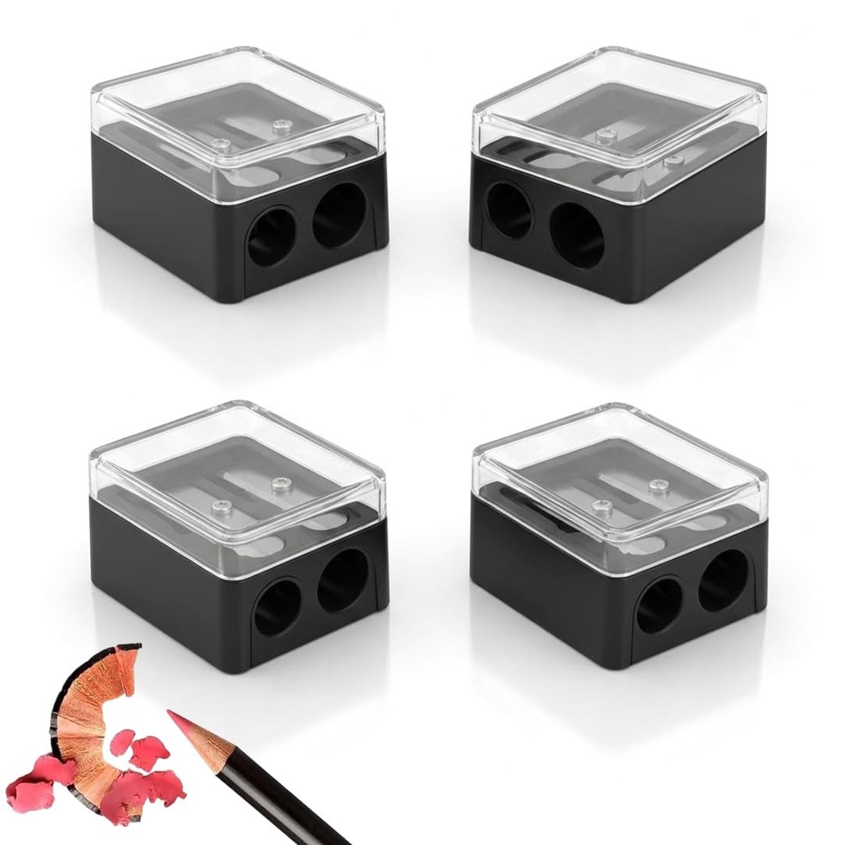 Solidchoice - Set van 4 Dubbelzijdige Make-up Potloden Slijpers