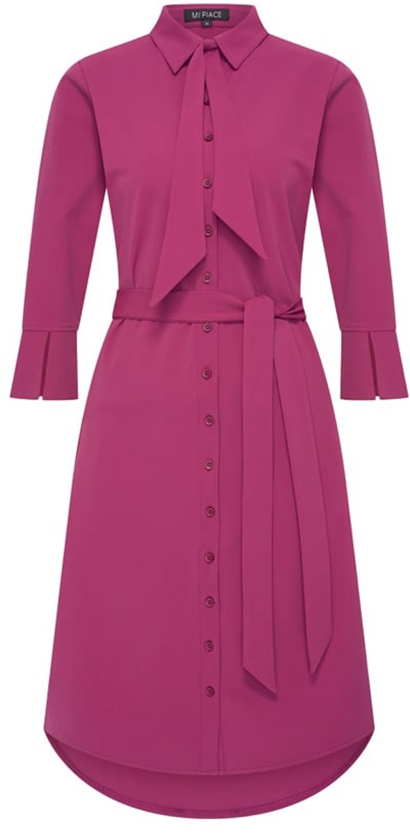 MI PIACE - Travel Jurk Bow Magenta 202708 Purple - Maat : XL