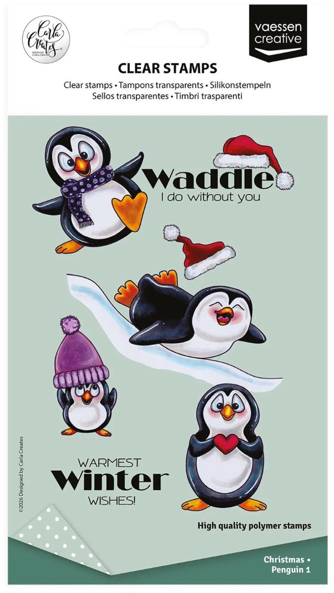 Clearstamps Christmas penguin 1 - Carla Creates