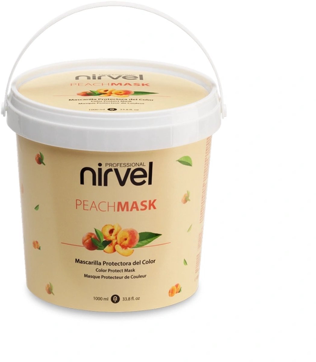 Nirvel Peach Mask / haarmasker met perzikgeur voor droog en gekleurd haar 1000 ml