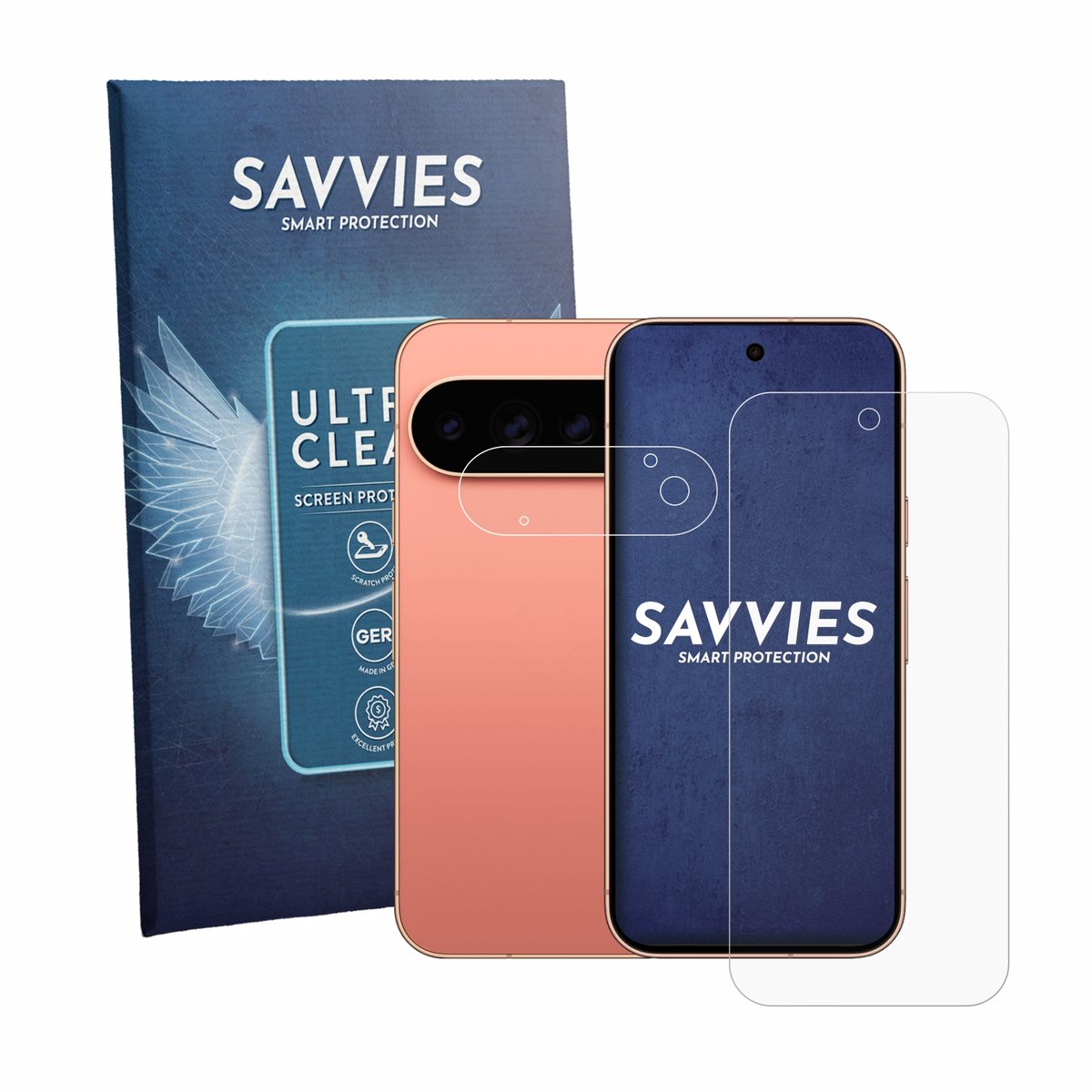 Savvies - Screenprotector voor Google Pixel 11 Pro (Voor+Camera) - Folie Beschermfolie transparant 18 Stuks