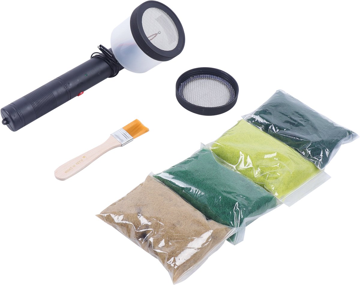Home & Beyond® Statisch Gras Applicator - Elektrostatische Grasstrooier voor Modelbouw - Draagbaar - Zwart - 24,5 cm