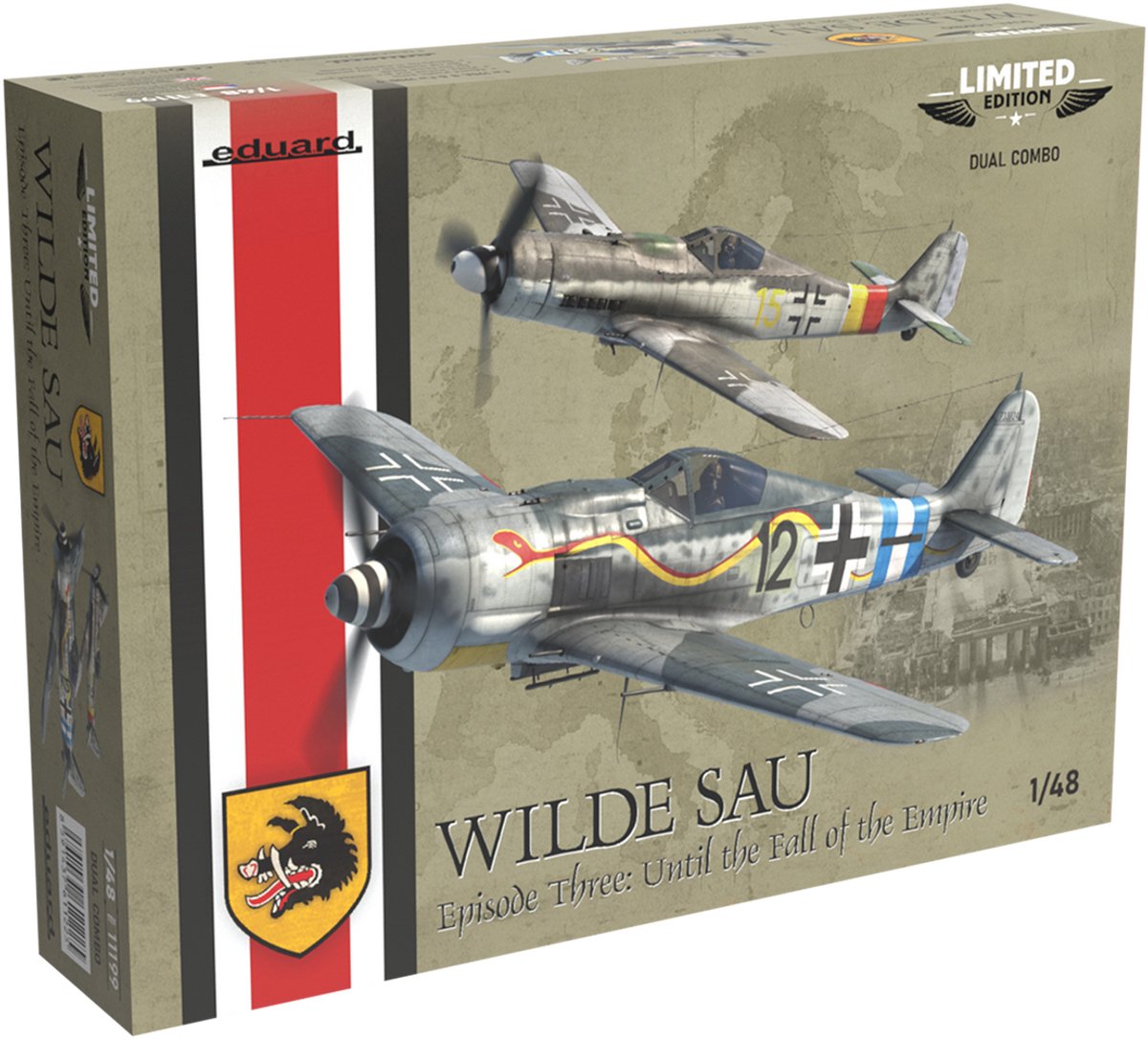 Eduard Modelbouwpakket Militaire voertuigen - 11199 Wilde Sau Episode Three: Until the Fall of the Empire - Fw 190 A-8 / D-9 - Duitse Nachtjagers Plastic - 1:48 - Modelbouw