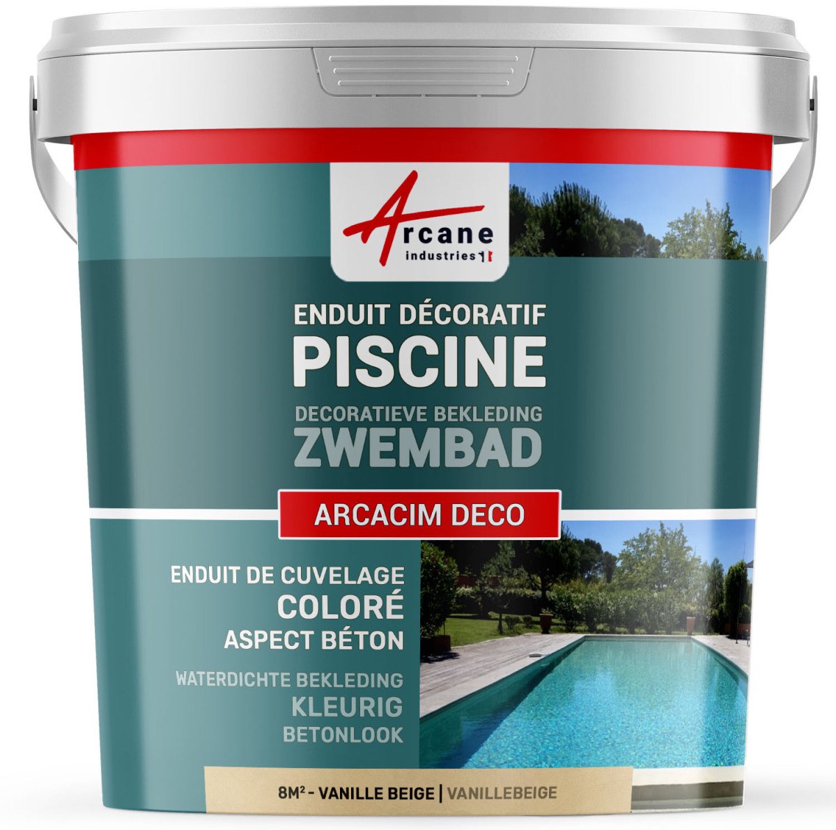 Decoratieve afwerkingscoating voor zwembad: ARCACIM DECO