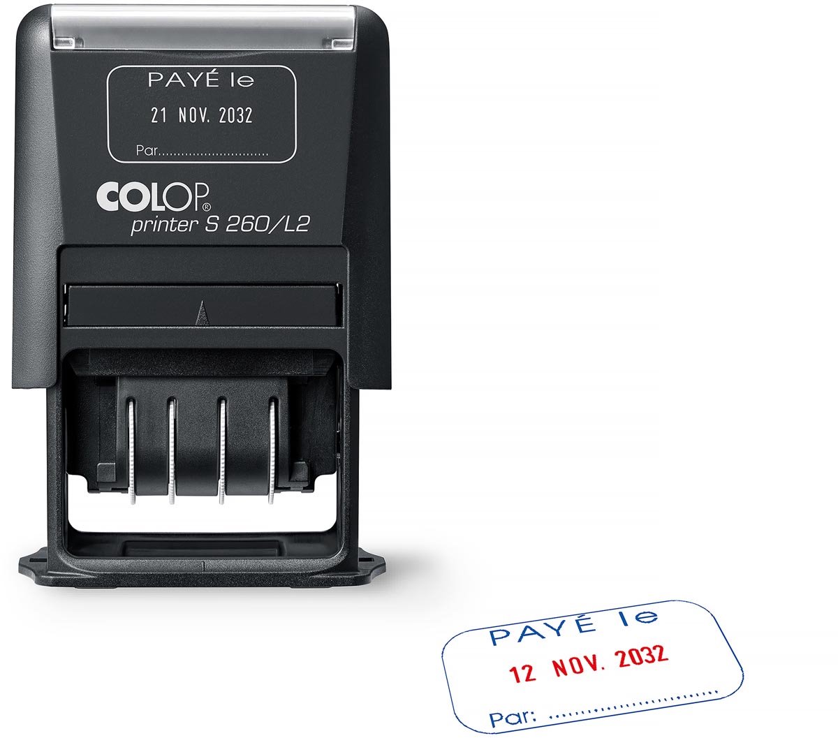 Colop tekststempel Printer S260/L2 N | met datum en BETAALD
