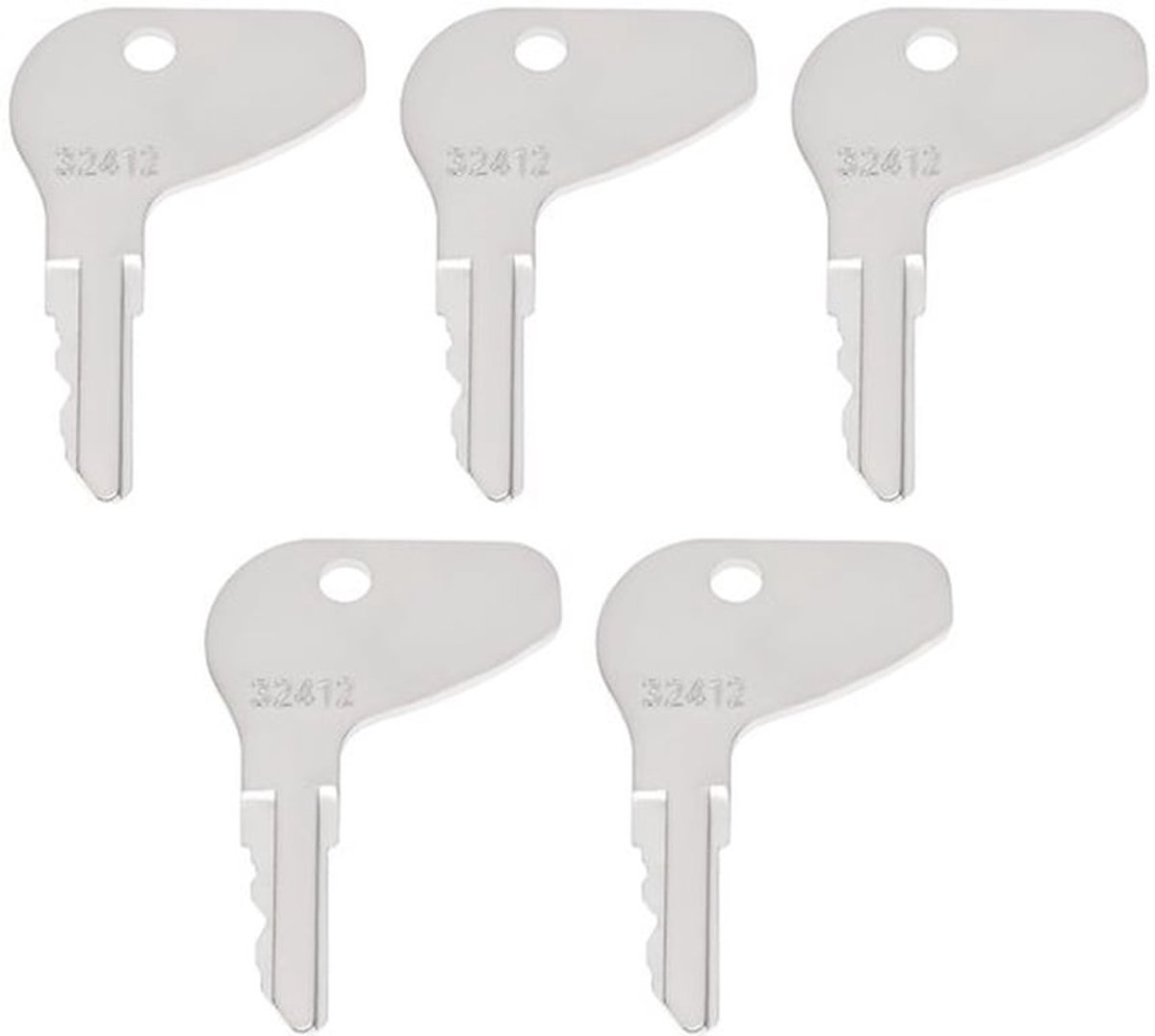 Contactslot - 5 Stuks - Compatibel met Kubota L/M Series - Sleutelring - Sleutelkastje - OEM 32412 H32412 - Sleutel