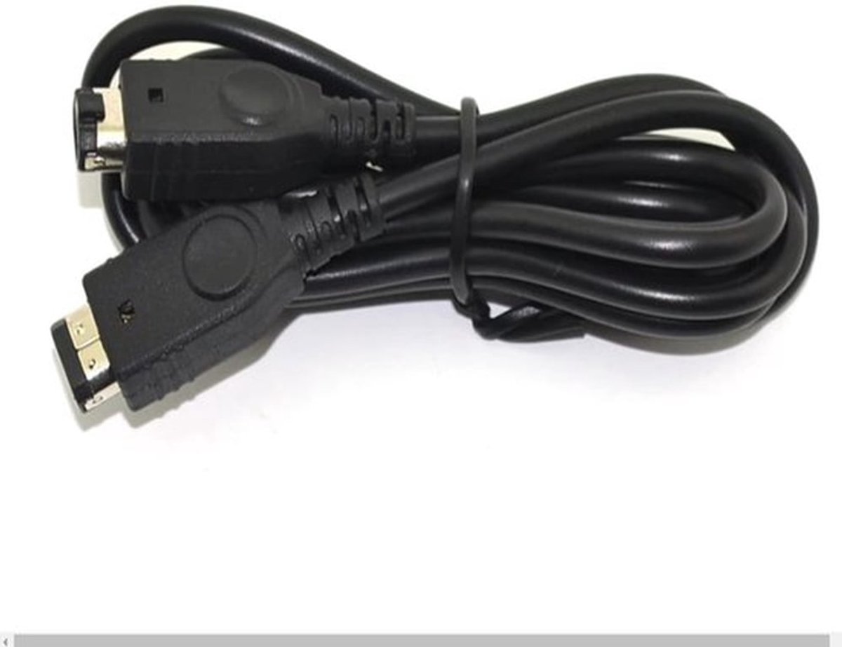 Kabel 1,2 m - Verbindingskabel - Compatibel met GBA/GBA SP - Multiplayer - Hoge kwaliteit - Zwart - Linkkabel