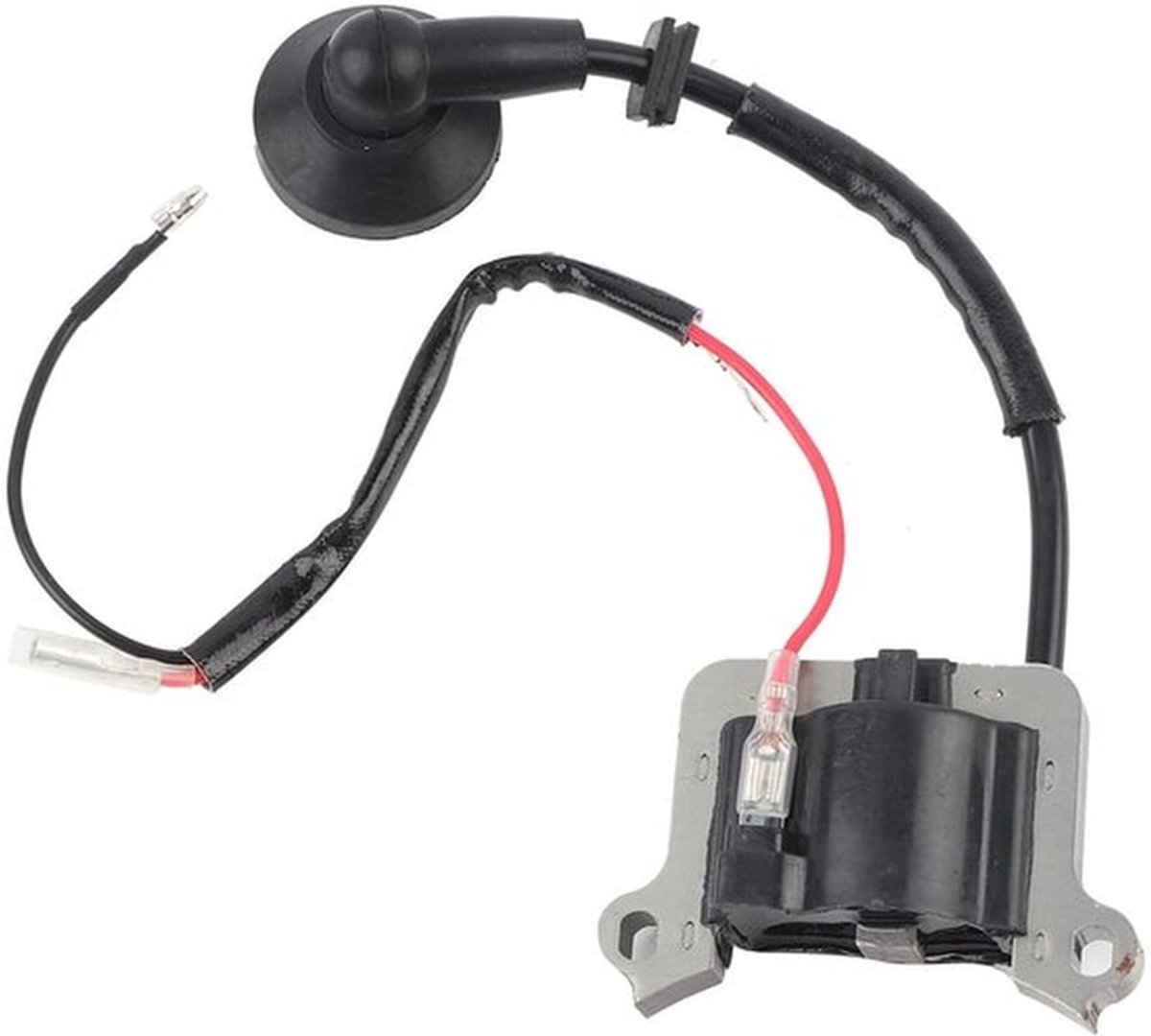 Ontstekingcoil voor Grasmaaier - Geschikt voor Borstelsnijder 48 Motor - Staallegering + ABS - Lengte 62mm - Verhoogt Ontstekingsenergie - Inclusief 1 Ontstekingcoil - Ontstekingsspoel