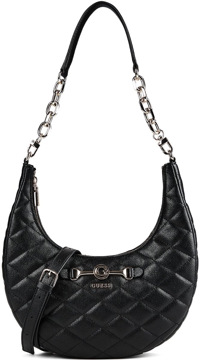 GUESS schoudertas Frances Hobo Black zwart
