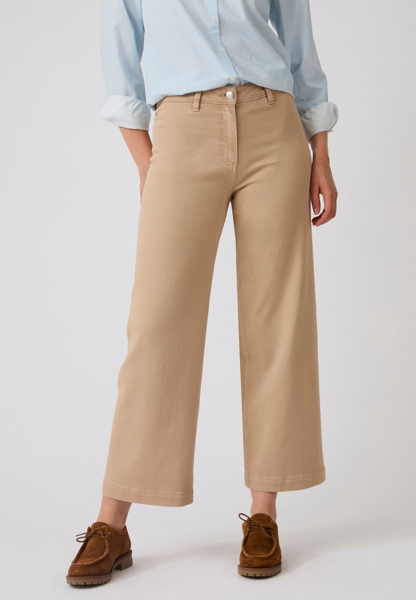 Damart - Gekleurde wide-leg jeans - Dames - Beige - 50