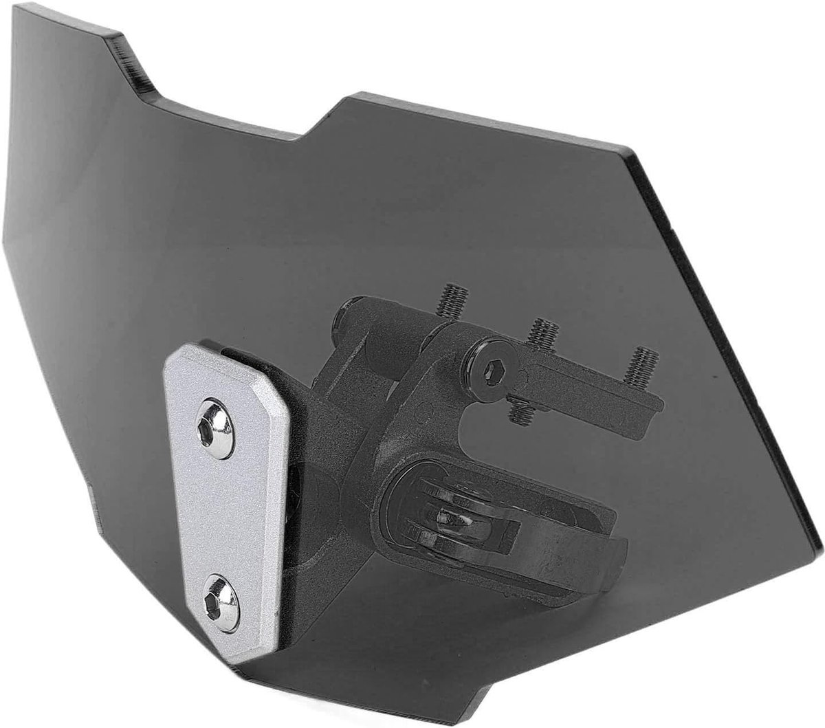 Verstelbare Windschermverhoging van Acryl voor Motorfietsen - Winddeflector en Bescherming tegen Wind (Rookzwart)