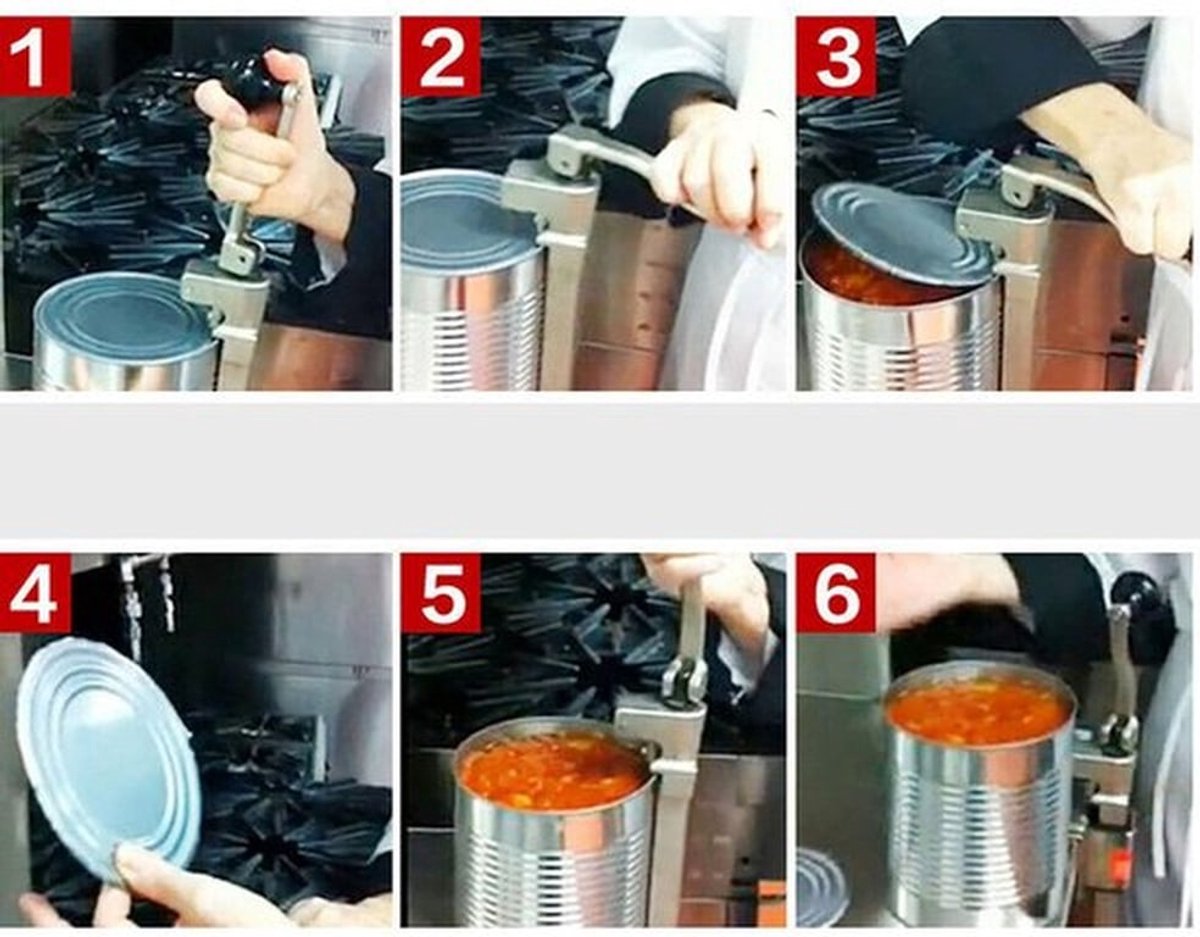 Blikopener Professioneel - Tafelblikopener - Gecoate Stalen Voet - Robuuste Constructie - Voor Horeca - Blikken tot 34 cm (H)